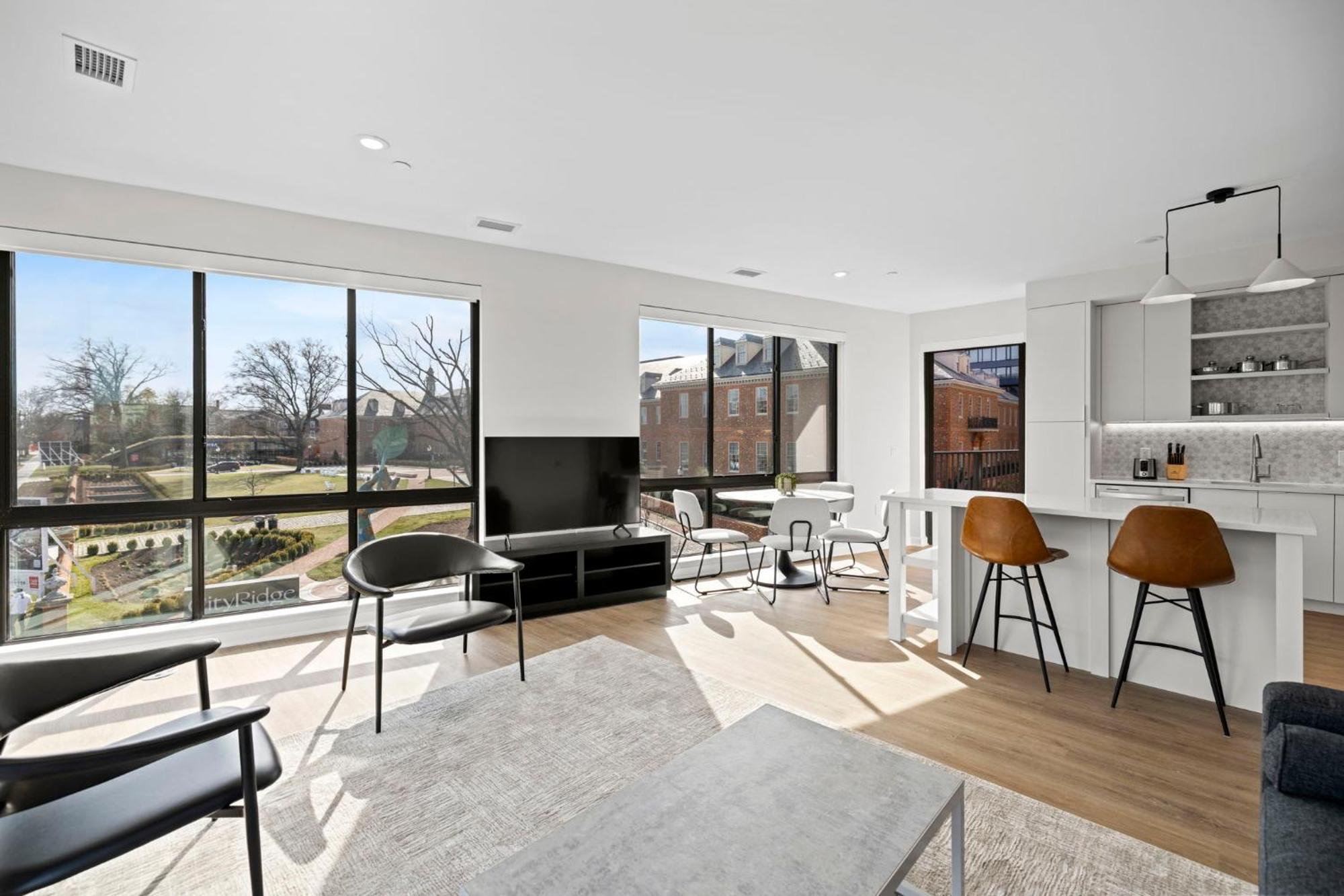 워싱턴 Placemakr Cathedral Heights 아파트 객실 사진
